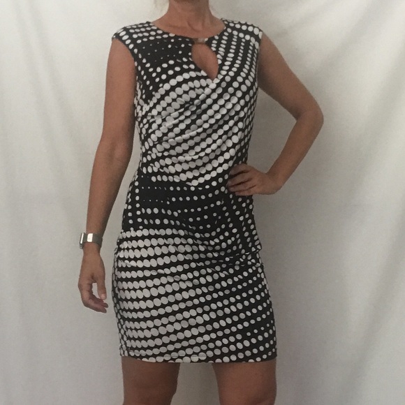 Enfocus Studio Dresses & Skirts - Black & White Polka Dot Dress